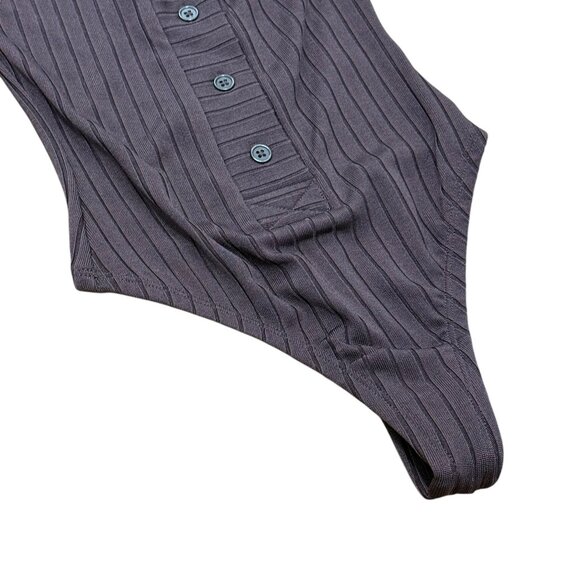 Women’s Out From Under Ribbed Off-Shoulder Bodysuit Burgundy - Picture 9 of 11